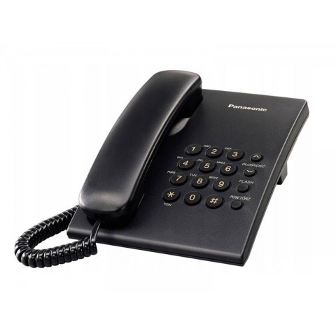 Telefonas laidinis Panasonic KX-TS500 juodas (black)